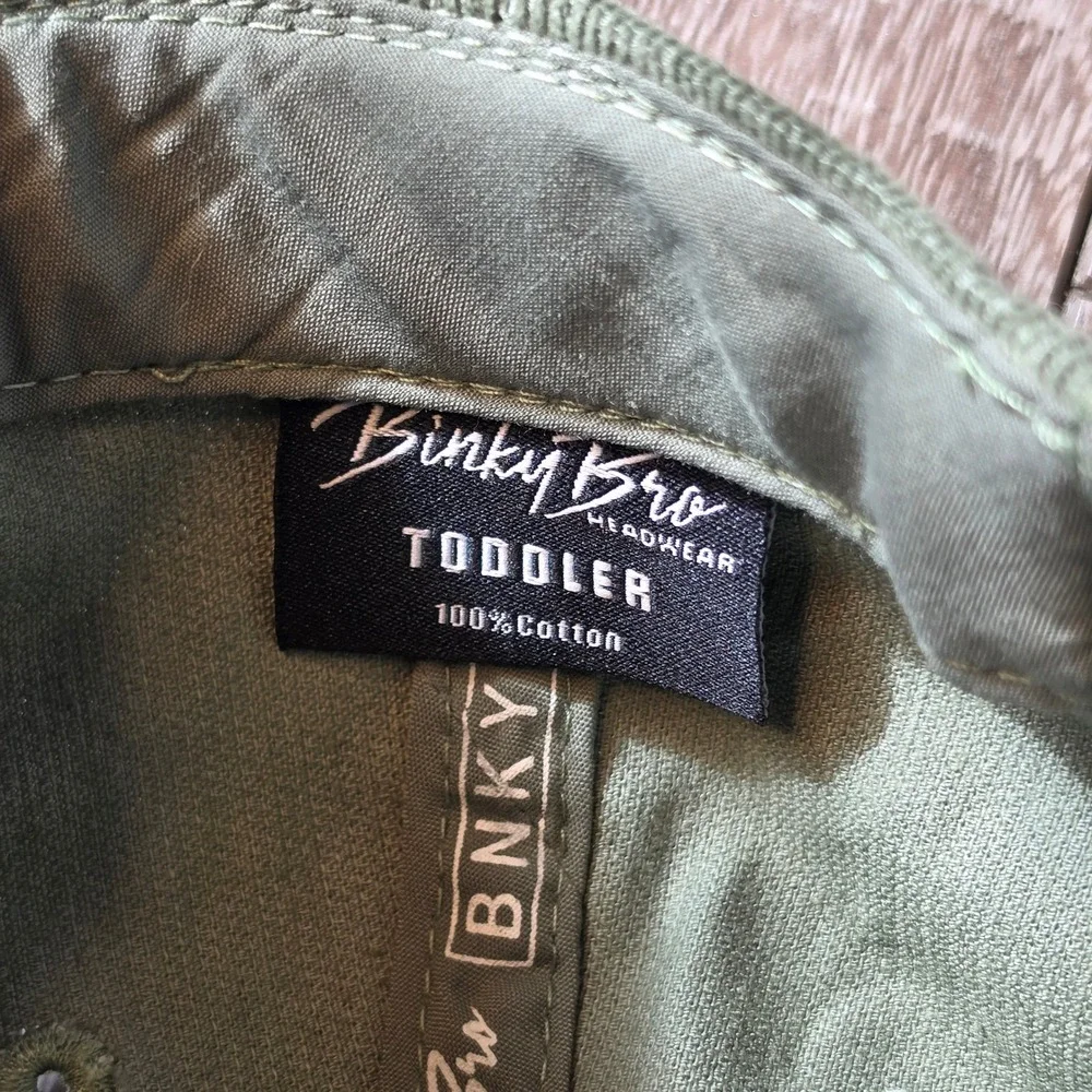 Binky Bro Toddler Corduroy Snapback Hat Olive Green Mountain Logo Adjustable